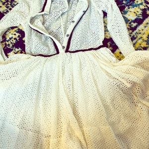 Designer black and white mini dress.